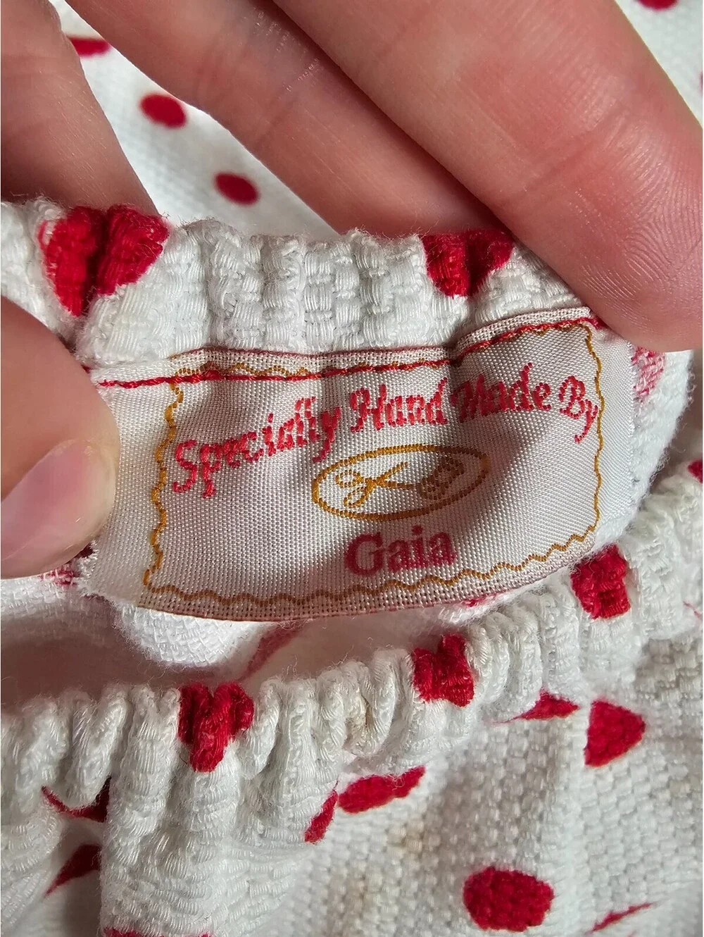 Vintage Handmade Toddler Girls Sz 4T Circle Dress Red White Polka Dot Formal